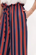 Kırmızı Beli lastikli bol paça pantolon 41346