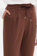 Kahve Lastikli bol kesim pantolon 41348