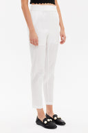 Beyaz Beli lastikli pantolon 41356