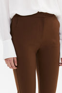 Kahve Beli lastikli beş cep pantolon 41368