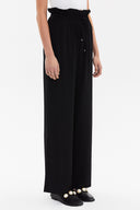 Siyah Bol kesim beli lastikli pantolon 41369