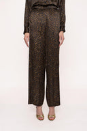 Leopar Beli Lastikli Bol Kesim Pantolon 41621