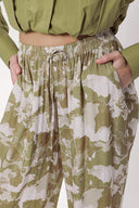 Bej Beli lastikli bol kesim pantolon 41623
