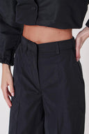 Siyah Beli lastikli bol kesim pantolon 41629