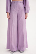 Lila Beli lastikli bol kesim pantolon 41629