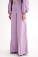 Lila Beli lastikli bol kesim pantolon 41629