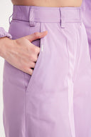 Lila Beli lastikli bol kesim pantolon 41629