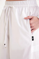 Beyaz Beli lastikli bol kesim pantolon 41645