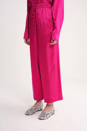 Fuşya Beli lastikli bol kesim pantolon 41646