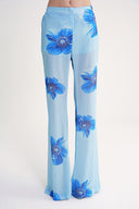 Mavi Beli lastikli piliseli bol paça pantolon 41649