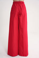 Kırmızı Beli lastikli bol kesim pantolon 41653