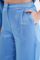 Mavi Beli lastikli bol paça pantolon 41659