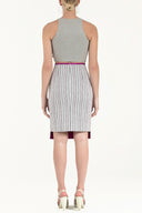 Siyah Beyaz Çizgili pamuk etek 80383