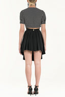 Siyah Pileli  ipek etek 80401