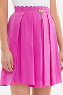 Fuşya Bol kesim pilili etek 80414