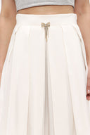 Ekru Bol kesim pilili etek 80414