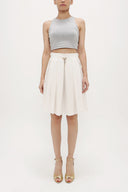 Ekru Bol kesim pilili etek 80414