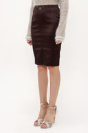 Kahve Dar kesim etek 80436