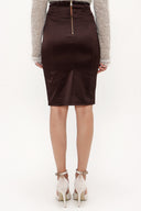 Kahve Dar kesim etek 80436