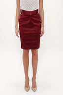 Bordo Dar kesim etek 80436
