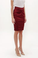 Bordo Dar kesim etek 80436
