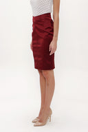 Bordo Dar kesim etek 80436