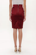 Bordo Dar kesim etek 80436