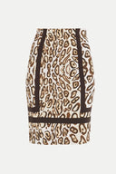 Leopar Leopar desenli pamuk etek 80487