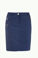 Lacivert Fermuarlı dar kesim etek 80528