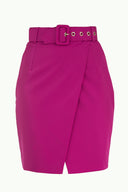 Fuşya Yüksek bel anvelop etek 80699