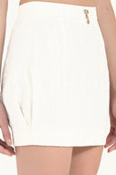 Ekru Dar kesim mini etek 80701