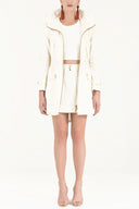 Ekru Dar kesim mini etek 80701