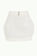Ekru Dar kesim mini etek 80701