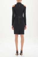 Siyah Deri kemerli jakarlı kalem etek 80775