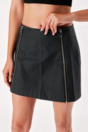 Siyah Fermuar detaylı mini etek  80803