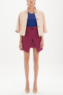 Fuşya Asimetrik kesim kemerli etek 80862