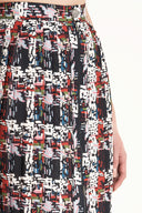 Desenli Fermuarlı piliseli etek 80974