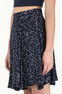 Lacivert Yüksek bel pilili etek 80996