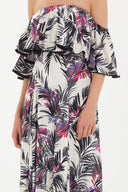 Desenli Yüksek bel pilili etek 81018