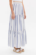 Mavi Dantel detaylı uzun etek 81022