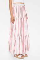 Kırmızı Dantel detaylı uzun etek 81022