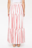 Kırmızı Dantel detaylı uzun etek 81022