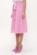 Pembe Brodeli ve düğmeli etek 81054