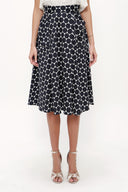 Siyah Pilili yüksek bel etek 81060