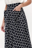 Siyah Pilili yüksek bel etek 81060