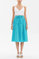 Mavi Lastikli desenli etek 81064