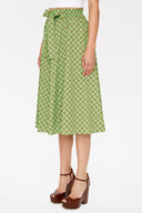Haki Lastikli desenli etek 81064
