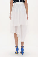 Beyaz Beli lastikli tül etek 81075