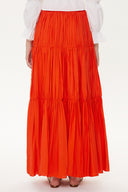 Kırmızı Lastikli büzgülü uzun etek 81154