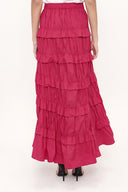 Kırmızı Büzgülü kat kat etek 81168